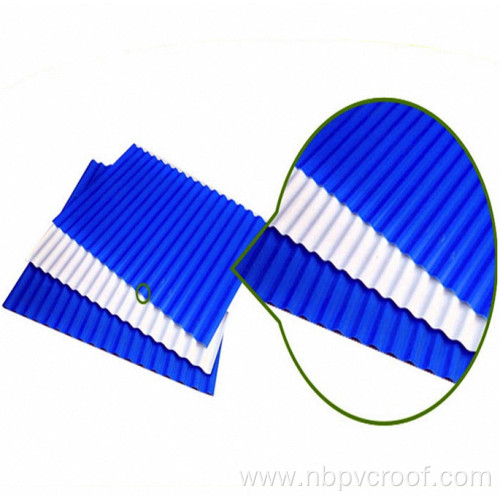 color pvc corrugated sheet blue roof tile price